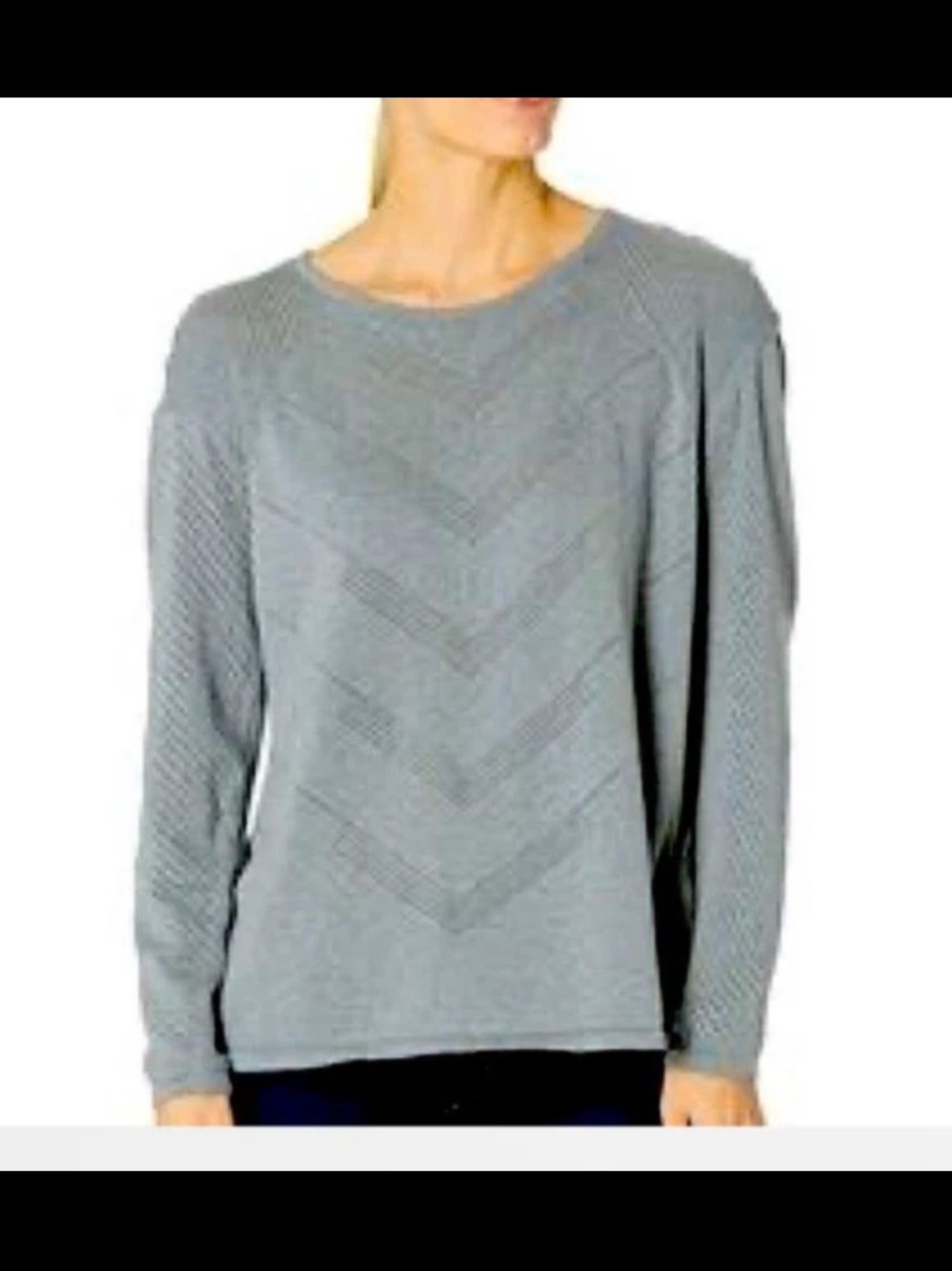 Prana Mainspring Organic Cotton Sweater Top Women's Size Small Gray Outdoor